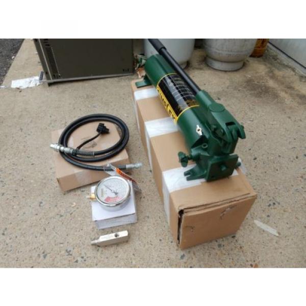 SIMPLEX P82A HYDRAULIC HAND W/ HOSE &amp; COUPLER 15,000PSI GAUGE &amp; BLOCK NEW Pump #6 image