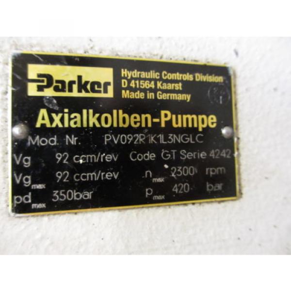 Parker PV092R1K1L3NGLC Hydraulic GT Series 4242 2300RPM 92ccm/rev Pump #2 image