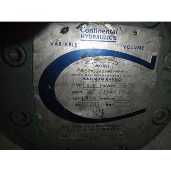 Continental PVR5032ASRRFP5E Hydraulic Press Comp Vane 32GPM Pump #3 image