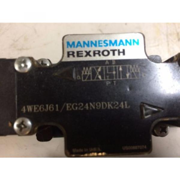 LOT OF 2 Mannesmann Rexroth HYDRAULIC VALVES 4WE6J60 &amp; 4WE6J61/EG24N9DK24L #5 image