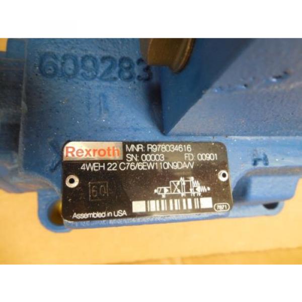 Rexroth Directional Valve 4WE 6 D62/EW110N9DA/V 4WEH 22 C76/6EW110N9DA/V New #3 image