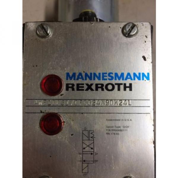 MANNESMANN REXROTH HYDRAULIC SOLENOID VALVE, 4WE10D31/0FCG24N9DK24L #2 image