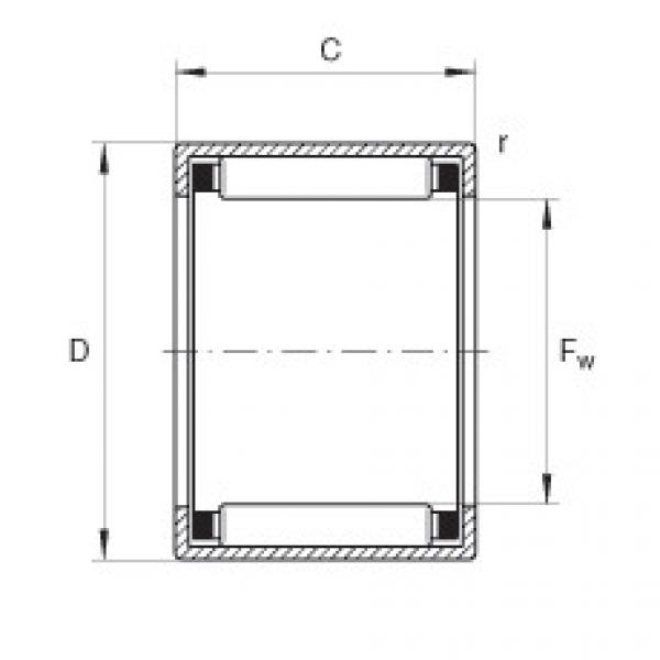 Drawn cup needle roller bearings with open ends - HK0408 #1 image