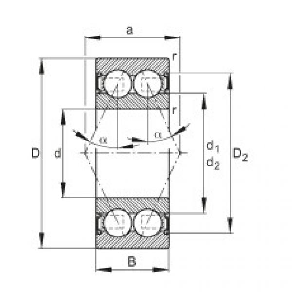 Angular contact ball bearings - 3004-B-2RS-TVH #1 image