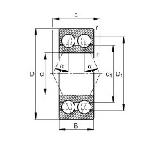 Angular contact ball bearings - 3803-B-TVH #1 image