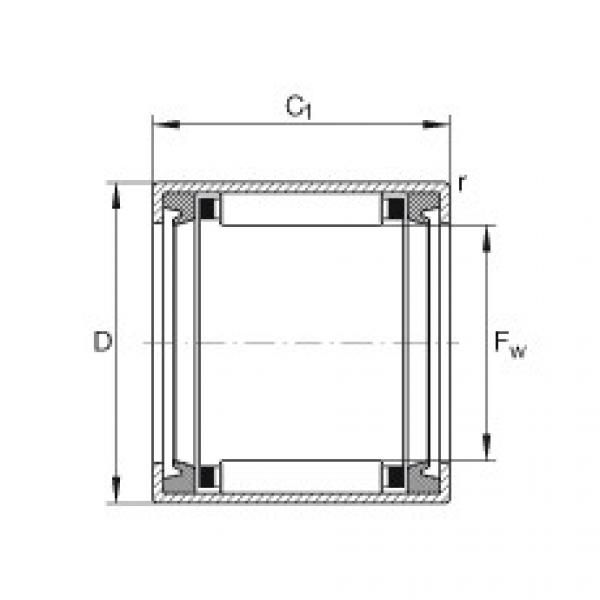 Drawn cup needle roller bearings with open ends - HK1014-2RS #1 image