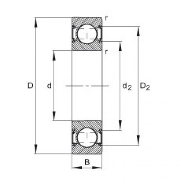 Deep groove ball bearings - 6004-C-2HRS #1 image