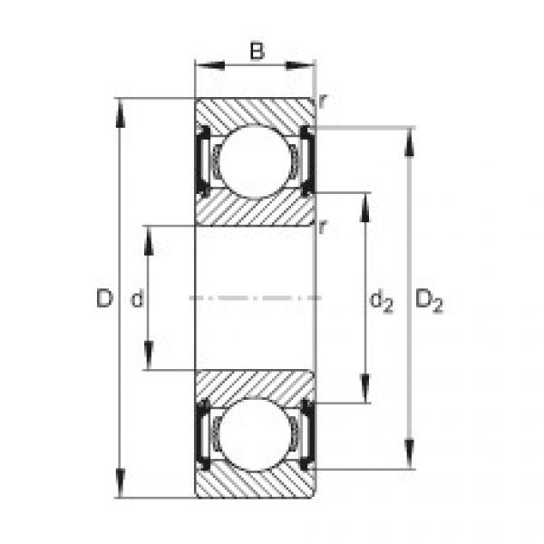 Deep groove ball bearings - 6004-C-2BRS #1 image