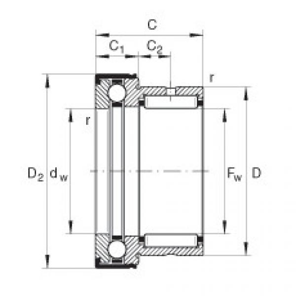 Needle roller/axial ball bearings - NKX10-Z-TV-XL #1 image