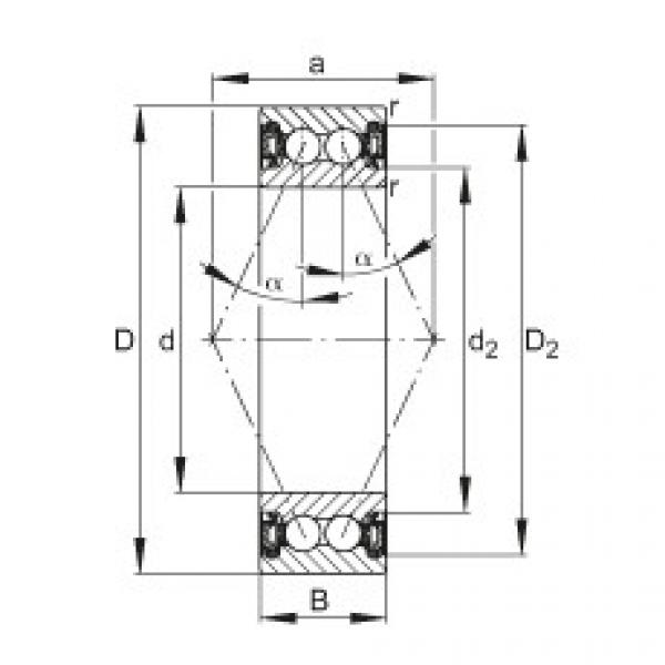 Angular contact ball bearings - 3006-B-2RZ-TVH #1 image