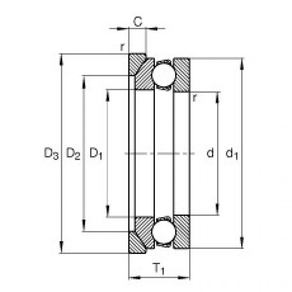 Axial deep groove ball bearings - 53205 + U205 #1 image