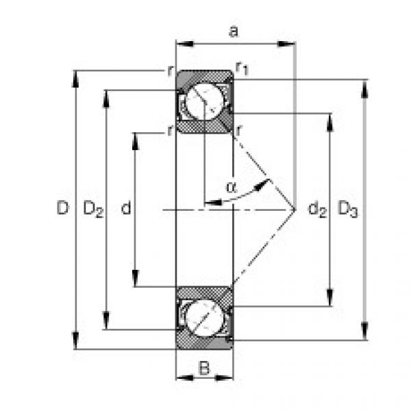 Angular contact ball bearings - 7306-B-XL-2RS-TVP #1 image