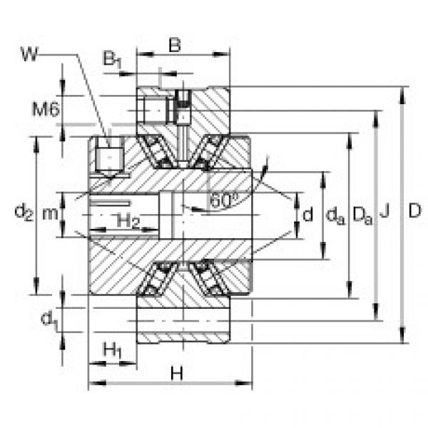 Axial conical thrust cage needle roller bearings - ZAXFM1255 #1 image