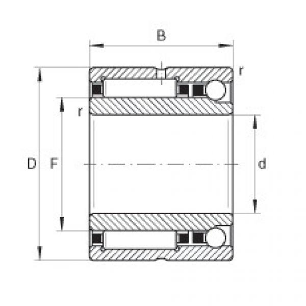 Needle roller/angular contact ball bearings - NKIA5906-XL #1 image