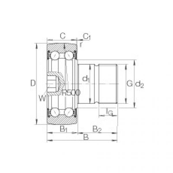 Stud type track rollers - KR5201-2RS #1 image