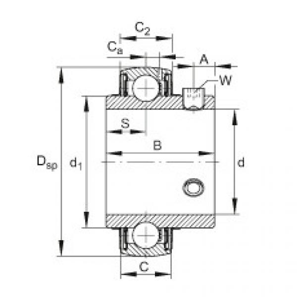 Radial insert ball bearings - UC202 #1 image