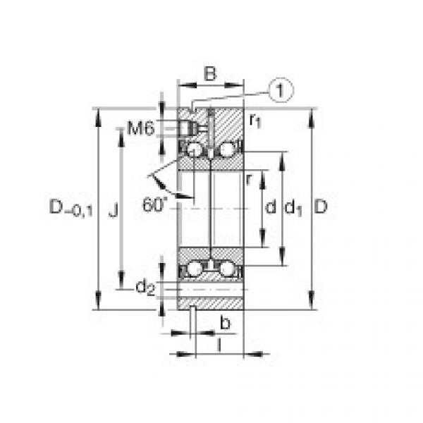 Axial angular contact ball bearings - ZKLF1762-2RS-PE #1 image