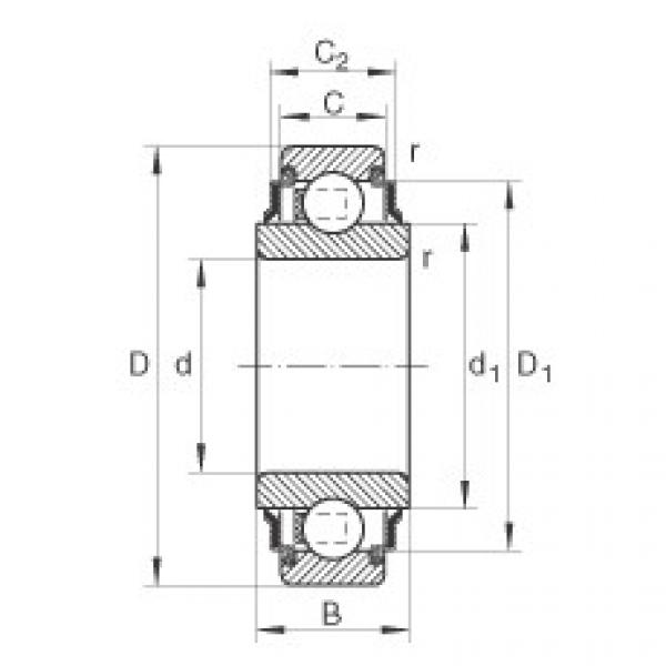 Radial insert ball bearings - 208-XL-KRR-AH04 #1 image