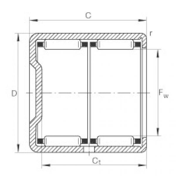 Drawn cup needle roller bearings with closed end - BK1622-ZW #1 image