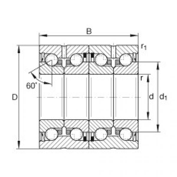 Axial angular contact ball bearings - ZKLN2557-2RS-2AP-XL #1 image