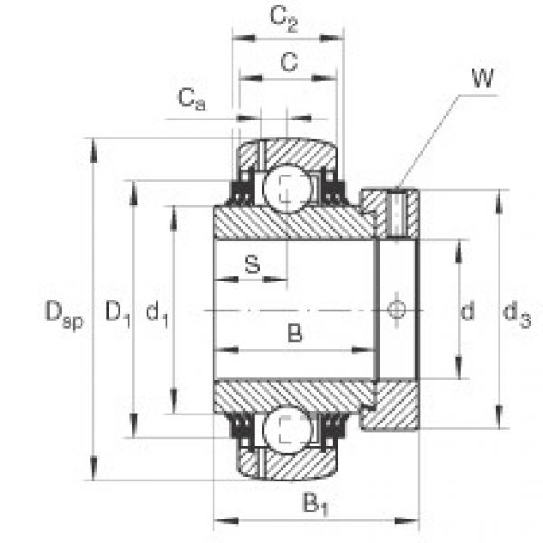 Radial insert ball bearings - GE35-XL-KTT-B #1 image