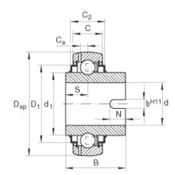 Radial insert ball bearings - GLE40-XL-KRR-B #1 image