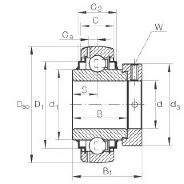 Radial insert ball bearings - E40-XL-KRR-B #1 image