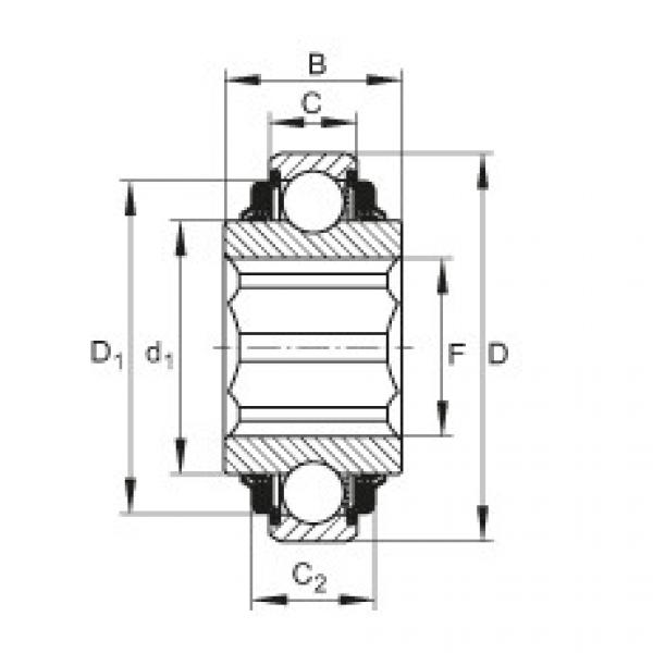 Self-aligning deep groove ball bearings - SK104-208-KTT-L402/70-AH10 #1 image