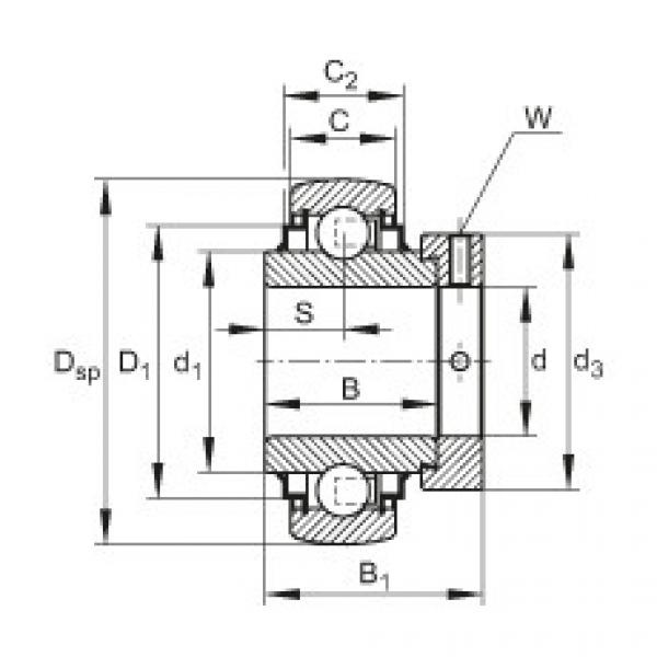 Radial insert ball bearings - NE50-XL-KRR-B #1 image