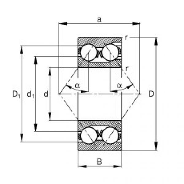 Angular contact ball bearings - 3221-M #1 image