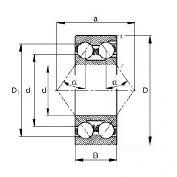 Angular contact ball bearings - 3222-M #1 image