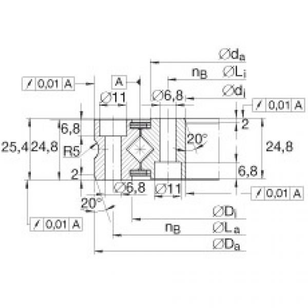 Crossed roller bearings - XSU080188 #1 image