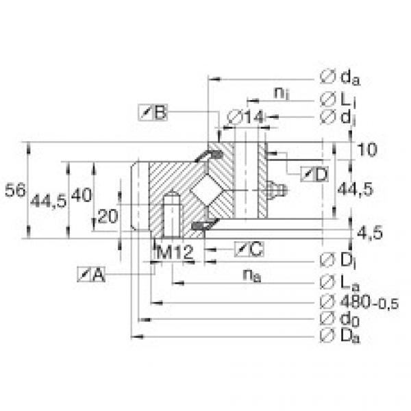 Crossed roller bearings - XSA140414-N #1 image