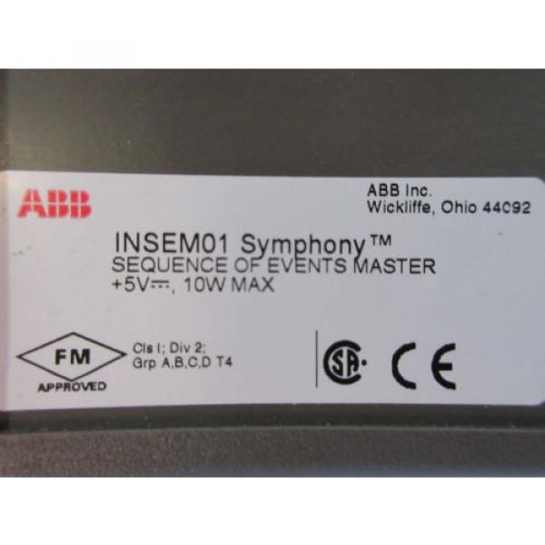 ABB Bailey INSEM01 Symphony Sequence Of Events Master Module 6639001A6 infi-90 #2 image