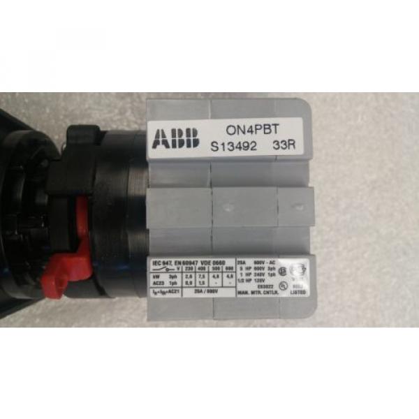 ABB ON4PBT S13492 Cam Switch 1SCA022833R8040 600Vac 16A 3Ph NEW IN BOX #3 image