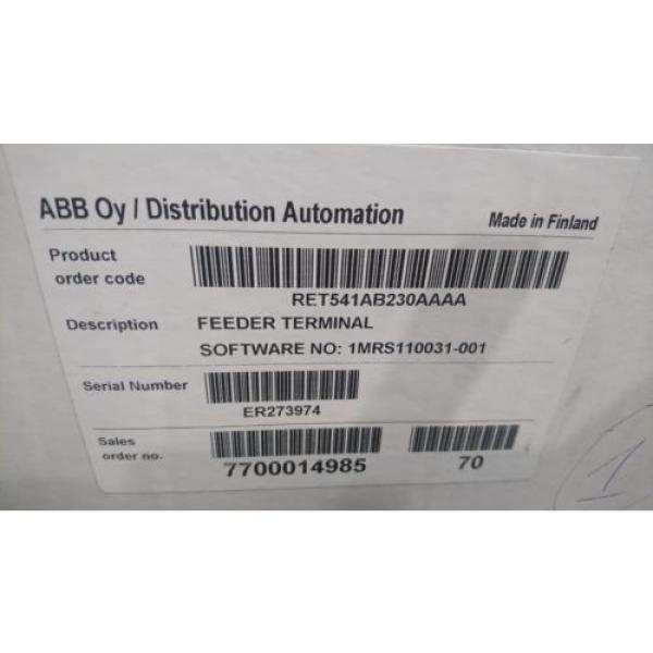 ABB Transformer terminal RET 541 AB230AAAA  / RET541AB230AAAA #3 image