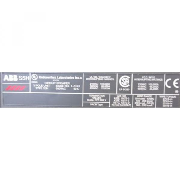 ABB SACE S5H Leistungsschalter S5 Circuit Breaker 600V~ 400A PR211 Auslöser #5 image