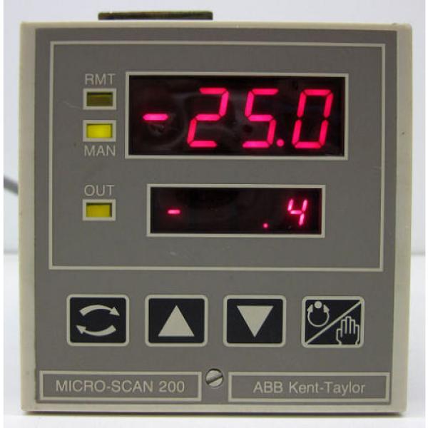 ABB KENT-TAYLOR MICRO-SCAN 200 INDICATING PROCESS CONTROLLER 201RB60102C #2 image