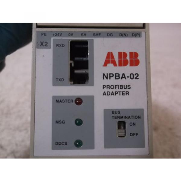 ABB NPBA-02 ADAPTER MODULE PROFIBUS *USED* #3 image