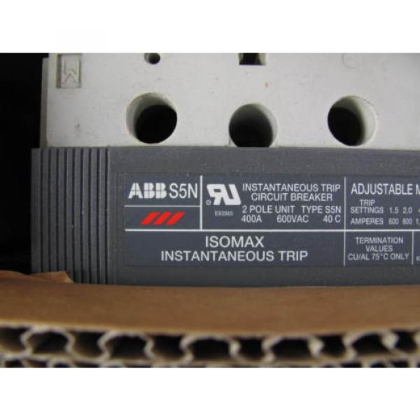 ABB, Circuit Breaker, SACE S5, S5N400MW-2S8, with Isomax,  3P, 600V, New in Box #3 image