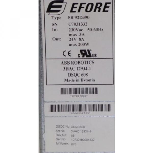 EFORCE SR 92D390 / SR92D390 - ABB 3HAC 12934-1 DSQC608 / IRC5 Power Supply #3 image