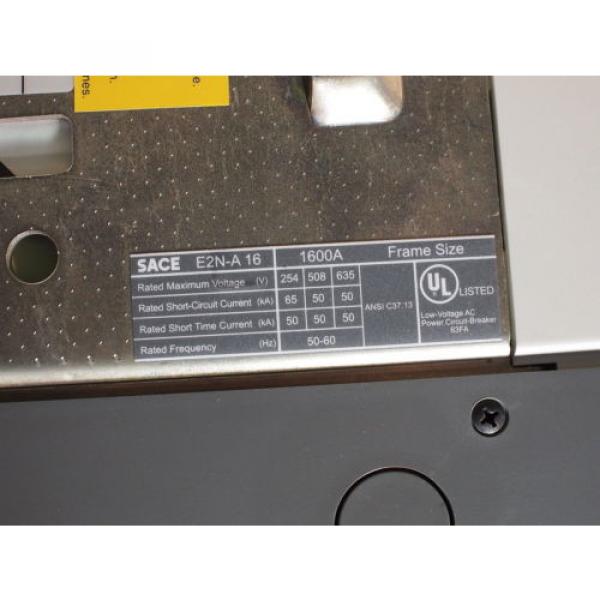 ABB SACE E2N-A 16 1600A PR121/P CIRCUIT BREAKER  (24K5) #3 image