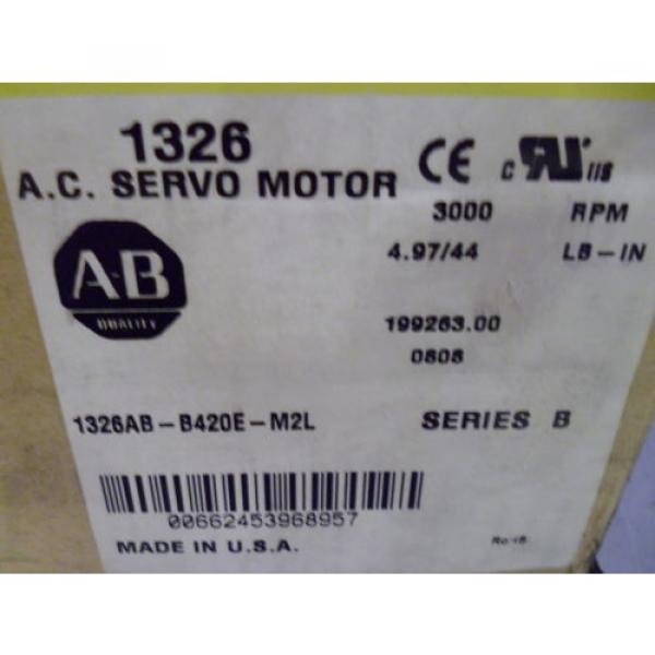 ALLEN BRADLEY 1326AB-B420E-M2L SER. B AC SERVO MOTOR 1.09 KW 3000RPM*NEW IN BOX* #2 image