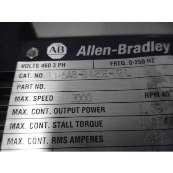 ALLEN BRADLEY 1326AB-B420E-M2L SER. B AC SERVO MOTOR 1.09 KW 3000RPM*NEW IN BOX* #6 image