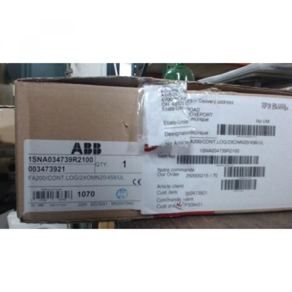 NIB ABB 003473921 FA200/CONTROLLOGIX/2XOMN20/458 - 60 day warranty #1 image