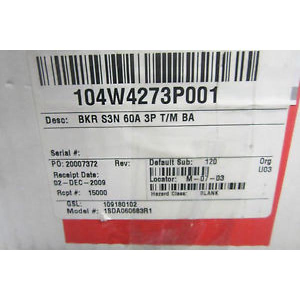 NEW ABB 1SDA060683R1   BREAKER BKR S3N 60A #1 image