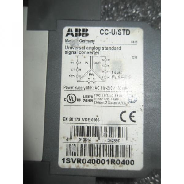 (V45-3) 1 USED ABB CC-U/STD UNIVERSAL ANALOG STANDARD SIGNAL CONVERTER #1 image