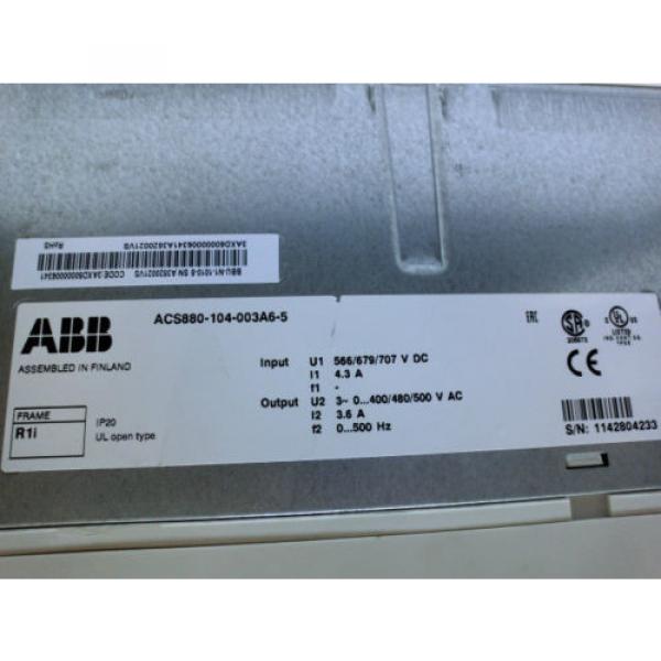 ABB ACS880-104-003A6-5,FEN-11,FSO-12,FECA-01,U1 566/679/707 Vdc,used-4358 #3 image