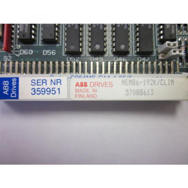 ABB MEM 86-192K/CLIM 57088613 Memory Board, Stromberg, Allen-Bradley 3100-MR1 #4 image
