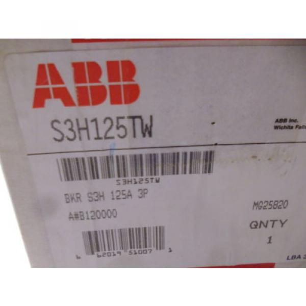 ABB S3H125TW BKR S3H 125A 3P *NEW IN BOX* #2 image